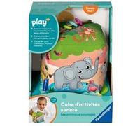 Ravensburger – Cube d'activité bébé Play+ – Animaux sauvages, sonore, dès 6 mois – 3400