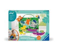 Ravensburger play+, Puzzle en bois sensoriel et aimanté - Dans la jungle , 6-36 mois, Premier âge, bébé