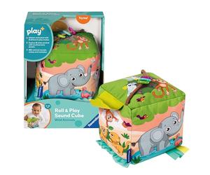 Ravensburger Play+ Roll & Play Cube sonore Animaux Sauvages - Jouets pour bébé de 6 Mois et Plus - Cadeaux sensoriels pour garçons et Filles