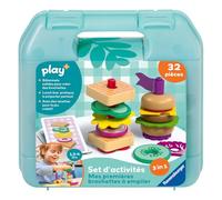 Ravensburger Play + - Set d'activités : Mes premières brochettes à empiler - Jouet bébé dès 18 Mois - Version française - 34062