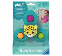 Ravensburger Play+ - Spinner Bébé en Silicone Motif Léopard Dès 6 Mois - Baby Spinner Ventouse Pop-Its - Jouet Premier Âge - Éveil et Motricité Fine- 34012