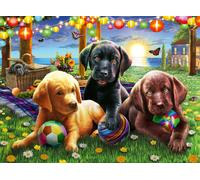Ravensburger Puppy Picnic 100 Piece Jigsaw Puzzle With Extra Large Pieces For Ki