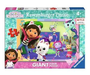 Ravensburger Puzzle 03180 pour Enfants - Gabby's Dance Party - Puzzle de Sol avec 60 Grandes pièces, pour Les Petits Fans de Gabby à partir de 4 Ans