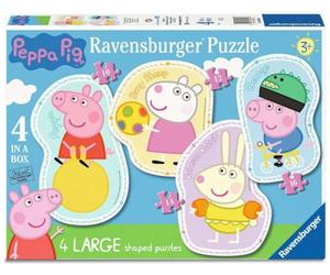 Ravensburger Puzzle 06956 pour Enfants - C'est l'heure des Jeux et du Divertissement - 4 Puzzles en Forme de Contour Contenant 10, 12, 14 et 16 Grandes