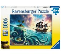 Ravensburger - Puzzle 100 pièces XXL - Le trésor du Kraken | Fille ou garçon dès 6 ans - Puzzle de qualité supérieure - Carton épais et résistant - Pièces XXL