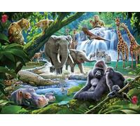 Ravensburger - Puzzle enfant - Les animaux de la jungle - 100 pièces XXL - Dès 6 ans