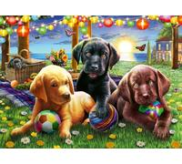 Ravensburger - Puzzle 100 pièces XXL - Pique-Nique des Chiens | Fille ou garçon dès 6 ans - Puzzle de qualité supérieure - Carton épais et résistant - Pièces XXL