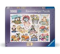 Ravensburger - Puzzle 1000 Crazy Cats Une année de chat