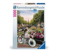 Ravensburger – Puzzle 1000 pièces Vélo et Fleurs à Amsterdam – Adultes et enfants dès 14 ans – 17596