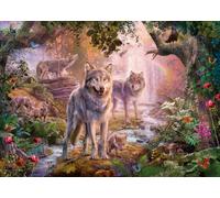 Ravensburger Puzzle 12000465 - Famille de Loups en été - Puzzle de 1000 pièces pour Adultes et Enfants à partir de 14 Ans - Puzzle Animal Loup