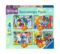 Ravensburger - Puzzle enfant Disney Stitch - 4 en 1 évolutif, dès 3 ans, fabriqué en Europe
