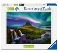 Ravensburger Puzzle 12001744 - Nordlichter über Kirkjufell - 1000 Teile Foto-Puzzle aus der Reihe Power of Nature, für Naturfreunde AB 14 Jahren