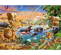 Ravensburger Puzzle 12910 Jungle Well 100 pièces pour Enfants (12910) Éléments Uniques, Technologie Softclick - Les Briques s'adaptent Parfaitement