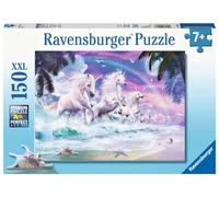 Ravensburger - Puzzle 150 pièces XXL - Licornes sur la Plage | Fille ou garçon dès 7 ans - Puzzle de qualité supérieure - Carton épais et résistant - Pièces XXL