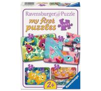 Ravensburger - Puzzle 2, 4, 6, 8 pièces - Ami des Dinos | Fille ou garçon dès 2 ans - Puzzle de qualité supérieure - Carton épais et résistant - Lot de 4 puzzles