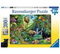 Ravensburger - Puzzle 200 pièces XXL - Animaux de la Jungle | Fille ou garçon dès 8 ans - Puzzle de qualité supérieure - Carton épais et résistant - Pièces XXL