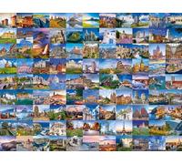 Ravensburger - Puzzle 2000 pièces - Puzzle Adultes - Dès 14 Ans - Les 99 Plus Beaux endroits d'europe - Puzzle de qualité Premium fabriqué en Europe - 80487