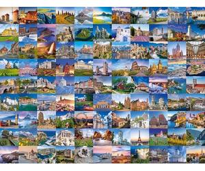 Ravensburger - Puzzle 2000 pièces - Puzzle Adultes - Dès 14 Ans - Les 99 Plus Beaux endroits d'europe - Puzzle de qualité Premium fabriqué en Europe - 80487