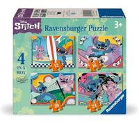 Ravensburger - Puzzle 2D Enfant 4 en a box-12/16/20/24 Pièces-Disney Stitch, 12004106