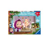 Ravensburger- Puzzle 2 x 12 Masha et Ours, 05645