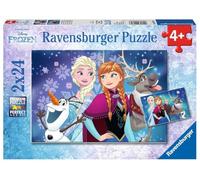 Ravensburger - Puzzle 2x24 pièces - Aurores boréales - Disney | Fille ou garçon dès 4 ans - Puzzle de qualité supérieure - Carton épais et résistant - Lot de 2 puzzles - 2 posters inclus