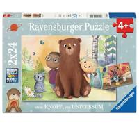 Ravensburger - Puzzle 2x24 pièces - Mon Bouton, Un Univers | Fille ou garçon dès 4 ans - Puzzle de qualité supérieure - Carton épais et résistant - Lot de 2 puzzles - 2 posters inclus