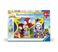 Ravensburger - Puzzle 2x24 pièces - Spidey et Compagnie | Fille ou garçon dès 4 ans - Puzzle de qualité supérieure - Carton épais et résistant - Lot de 2 puzzles - 2 posters inclus