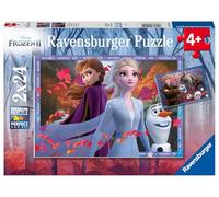 Ravensburger - Puzzle 2x24 pièces - vers des contrées glacées - Disney | Fille ou garçon dès 4 ans - Puzzle de qualité supérieure - Carton épais et résistant - Lot de 2 puzzles - 2 posters inclus