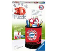 Ravensburger Puzzle 3D 11215 - Utensilo FC Bayern - 57 pièces - Porte-stylos pour les fans du FC Bayern Munich à partir de 6 ans - Organiseur de bureau pour enfants - Blanc
