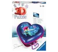 Ravensburger Puzzle 3D 11249 – Boîte en forme de cœur, adorables sirènes, 54 pièces, dès 8 ans