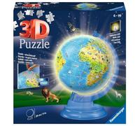 Ravensburger Puzzle 3D 11274 - Globe terrestre Enfant avec lumière en Langue Allemande - 180 pièces - Globe Lumineux pour Enfants à partir de 6 Ans