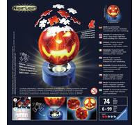 Ravensburger Puzzle 3D Ball 72 p illuminé - Citrouille d'Halloween