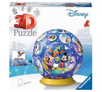 Ravensburger - Puzzle 3D Ball - Disney Multipropriétés - A partir de 6 Ans - 72 pièces numérotées à Assembler sans Colle - Support Inclus - Diamètre : 13 cm - 11561
