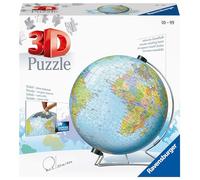 Ravensburger Puzzle 3D Globe terrestre – 540 pièces numérotées, sans colle, support rotatif – 10+