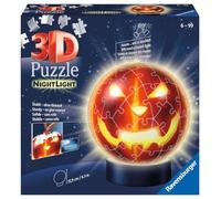 Ravensburger Puzzle 3D Ball illuminé Citrouille d'Halloween 72 pièces Socle lumineux Dès 6 ans