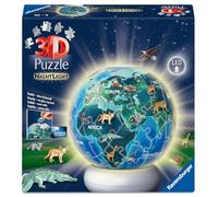 Ravensburger Puzzle 3D Ball illuminé La Terre – 72 pièces numérotées sans colle – Socle lumineux