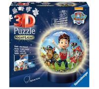 Ravensburger - Puzzle 3D Ball illuminé - Pat'Patrouille - A partir de 6 Ans - 72 pièces numérotées à Assembler sans Colle - Socle Lumineux Inclus - 11842