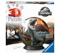 Ravensburger - Puzzle 3D Ball - Jurassic World - A partir de 6 Ans - 72 pièces numérotées à Assembler sans Colle - Support Inclus - Diamètre : 13 cm - 11757
