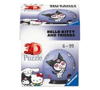 Ravensburger - Puzzle 3D Ball - Kuromi - A partir de 6 Ans - 54 pièces numérotées à Assembler sans Colle - A Collectionner - Support Inclus - 11099359