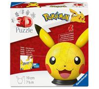 Ravensburger - Puzzle 3D Ball - Pikachu Pokémon - Dès 6 ans - 72 pièces numérotées à assembler sans colle-Diamètre : 13 cm-12008076