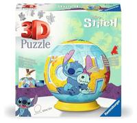 Ravensburger - Puzzle 3D Ball - Stitch - A partir de 6 Ans - 72 pièces numérotées à Assembler sans Colle - Support Inclus - Diamètre : 13 cm - 11596