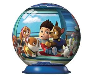 Ravensburger - Puzzle 3D Boule Pat'Patrouille - 72 Pièces Numérotées - Représente Ryder et les Chiens - Diamètre 13 cm - À Partir de 6 Ans