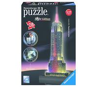 Ravensburger - Puzzle 3D Building - Empire State Building illuminé - A partir de 10 Ans - 216 pièces numérotées à Assembler sans Colle - Accessoires de Finition Inclus - 12566