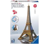 Ravensburger - Puzzle 3D Building - Tour Eiffel - A partir de 10 Ans - 216 pièces numérotées à Assembler sans Colle - Accessoires de Finition Inclus - 12556