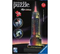 Ravensburger - Puzzle 3D Building - Empire State Building illuminé - A partir de 10 Ans - 216 pièces numérotées à Assembler sans Colle - Accessoires de Finition Inclus - 12566