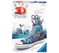 Ravensburger Puzzle 3D 11279 - Baskets charmantes sirènes - Porte-Crayons Pratique - 108 pièces - Organiseur de Bureau pour Enfants à partir de 8 Ans - Bleu