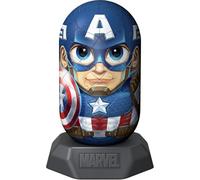 Ravensburger Hylkies : la Nouvelle Gamme de Figurines à Collectionner à Monter soi-même Figurine #33 Marvel Captain America - pour Tous Les Fans de Marvel - Construire, Tomber, Collectionner
