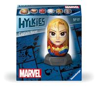 Ravensburger - Puzzle 3D Hylkies - Édition Marvel - Figurine n°7 Captain Marvel - Adultes et Enfants - 54 pièces numérotées à Assembler sans Colle - Support Inclus - Marvel - 12001156