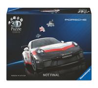 Ravensburger Puzzle 3D Véhicules Porsche 911 GT3 Cup – 108 pièces numérotées, dès 8 ans