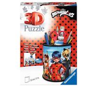 Ravensburger - Puzzle 3D Pot à Crayons - Miraculous Lady Bug - A partir de 6 Ans - 54 pièces numérotées à Assembler sans Colle - Accessoires Inclus - Hauteur 9,5 cm - 11278